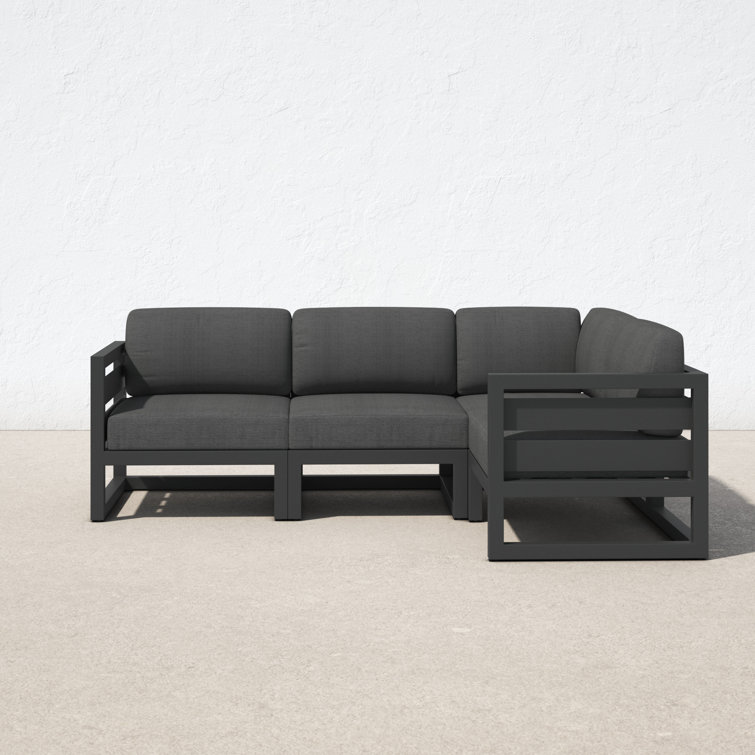 Black metal patio discount sectional